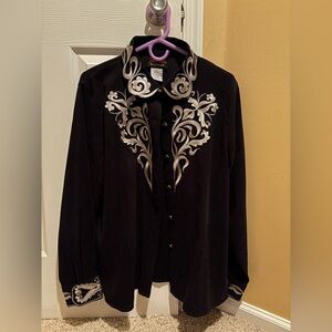 Bob Mackie Wearable Art Button Shirt